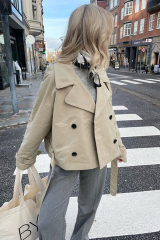 Beige Trench Coat for Women - UniqShine