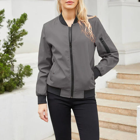 Casual Bomber Jacket for Women - UniqShine