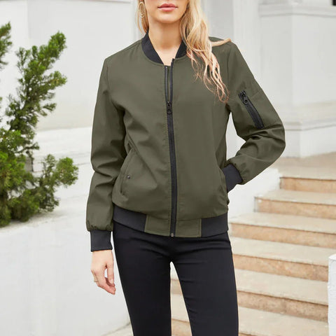 Casual Bomber Jacket for Women - UniqShine