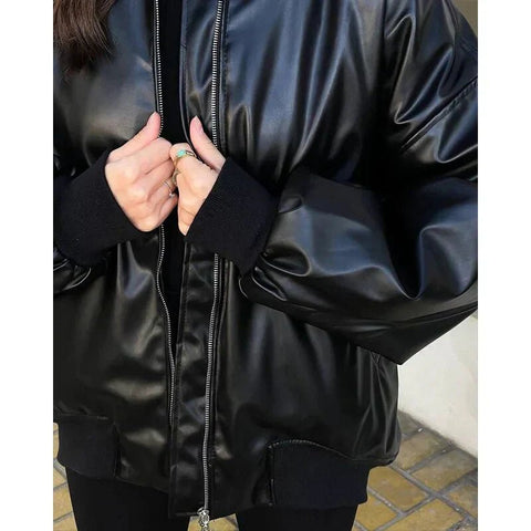 Casual Leather Jacket for Women - UniqShine