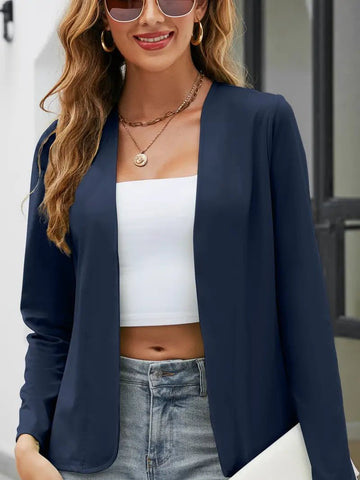 Casual Long Open Blazer for Women - UniqShine