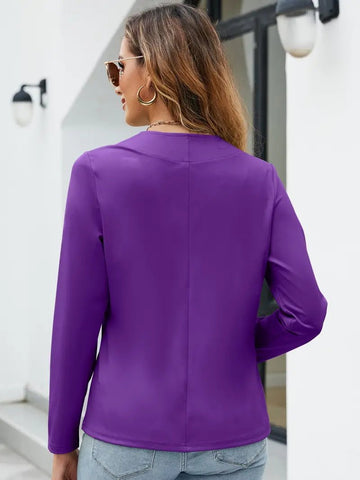 Casual Long Open Blazer for Women - UniqShine