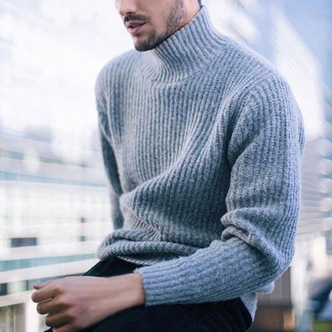 Casual Roll Neck Jumper for Men - UniqShine