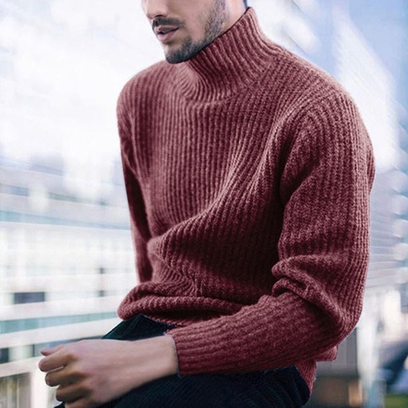 Casual Roll Neck Jumper for Men - UniqShine