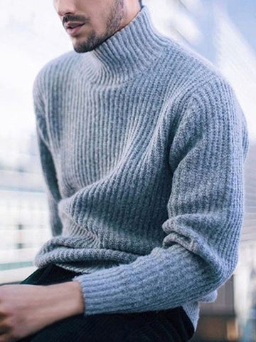 Casual Roll Neck Jumper for Men - UniqShine