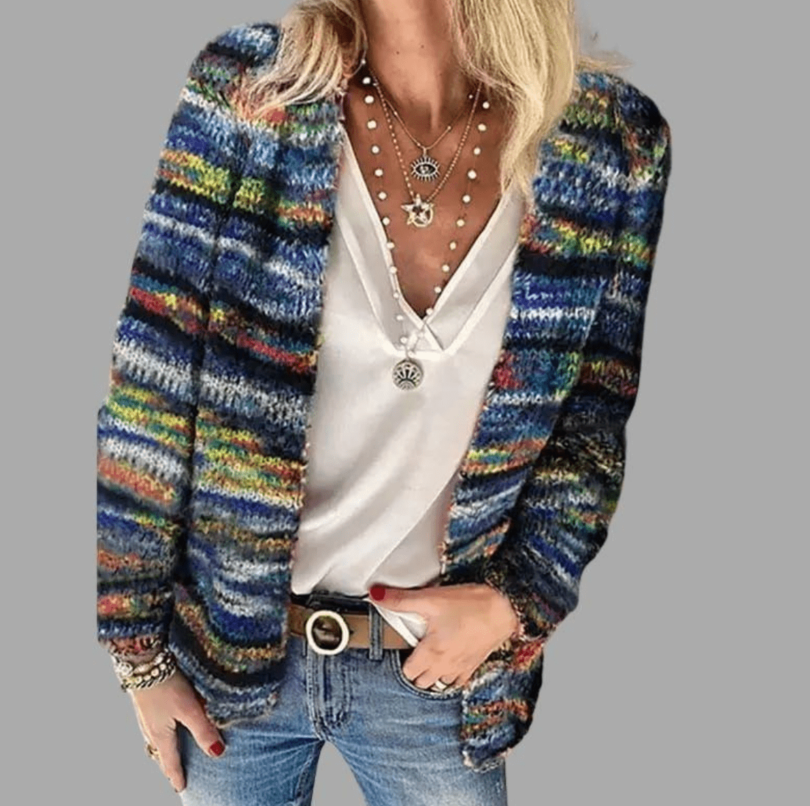 Colourful and Stylish Knitted Cardigan for Women - UniqShine