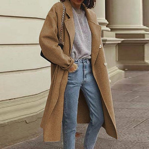 Elegant and Versatile Long Coat for Women - UniqShine