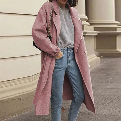 Elegant and Versatile Long Coat for Women - UniqShine