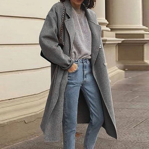 Elegant and Versatile Long Coat for Women - UniqShine