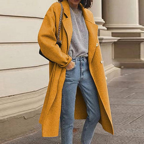 Elegant and Versatile Long Coat for Women - UniqShine