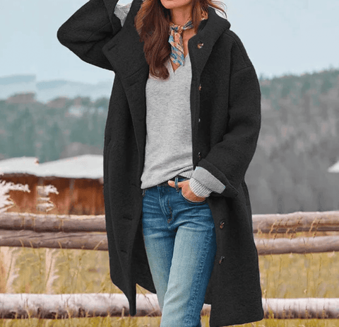 Elegant Long Autumn Coat for Women - UniqShine