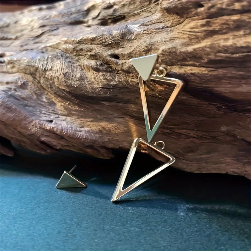 Geometric Triangle Dangle Earrings Set - UniqShine