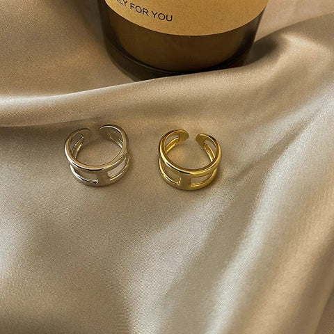 H Ring in Gold and Silver - UniqShine