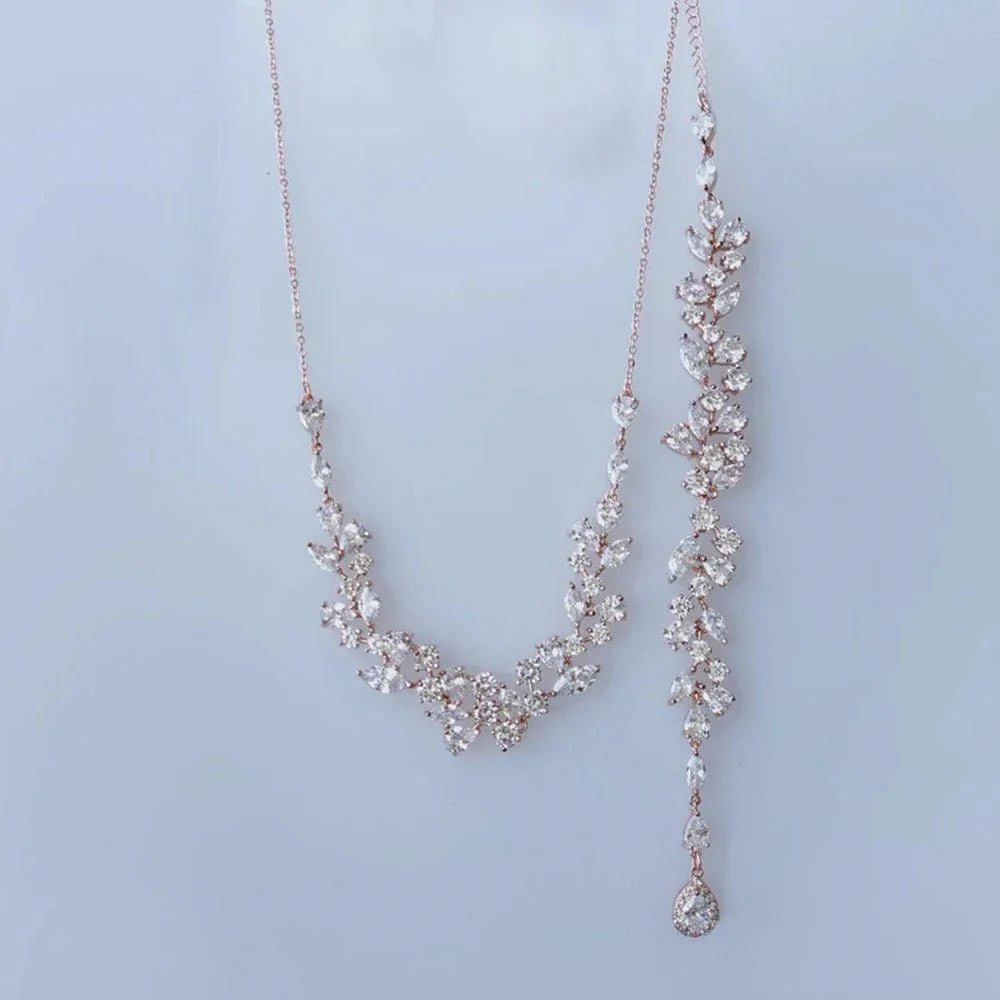 Short Back Necklace for Wedding - UniqShine