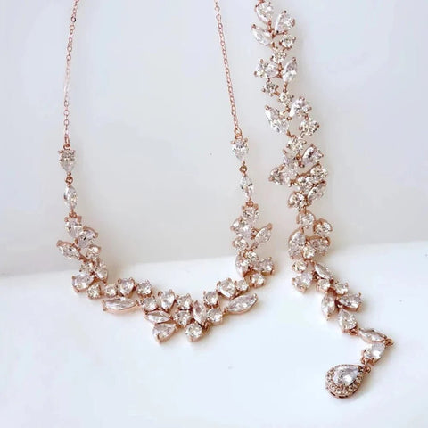 Short Back Necklace for Wedding - UniqShine