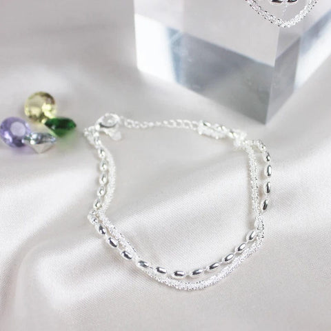 Silver Double Chain Bracelet - UniqShine