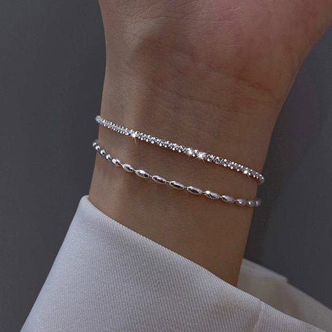 Silver Double Chain Bracelet - UniqShine