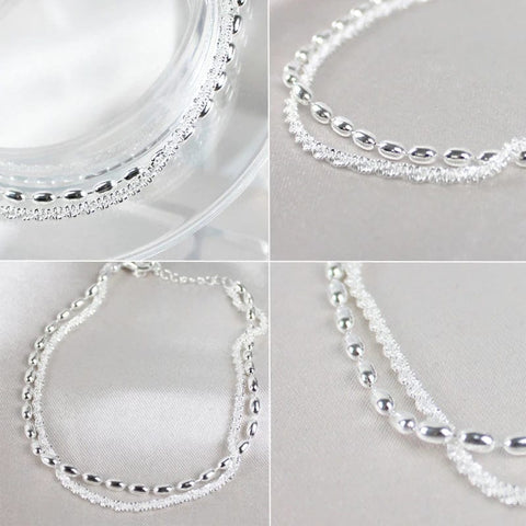 Silver Double Chain Bracelet - UniqShine