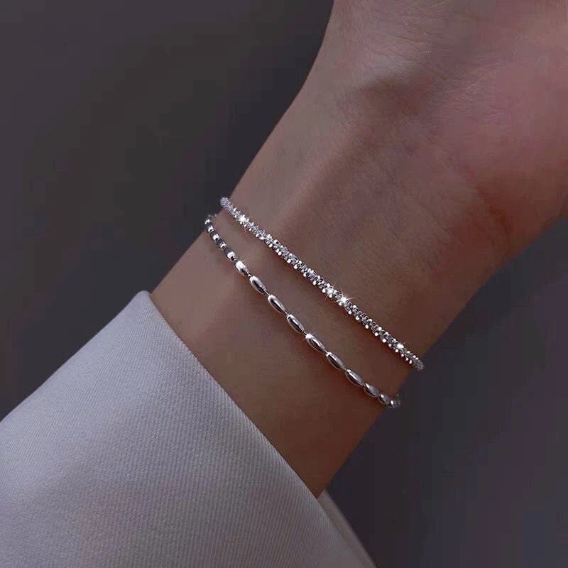 Silver Double Chain Bracelet - UniqShine