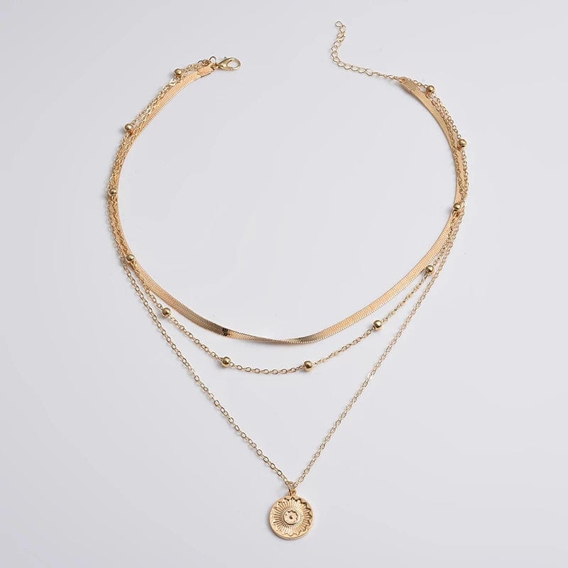 Triple Chain Silver Necklace - UniqShine