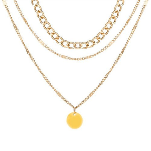 Triple Gold - Plated Chain Necklace - UniqShine