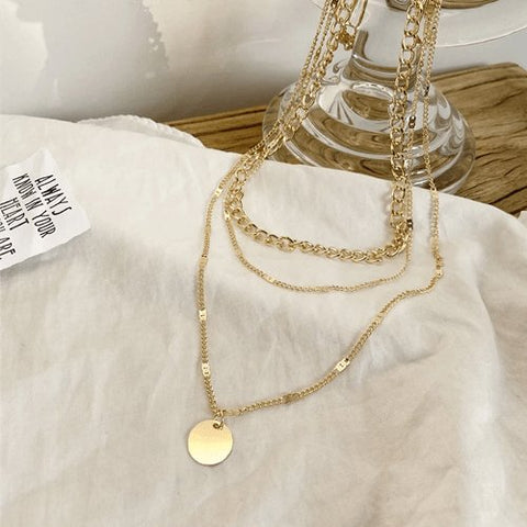 Triple Gold - Plated Chain Necklace - UniqShine